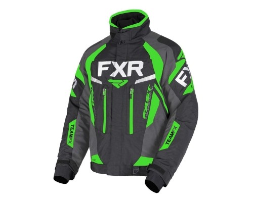 Куртка FXR Team FX с утеплителем Black/Char/Lime 190000-1070