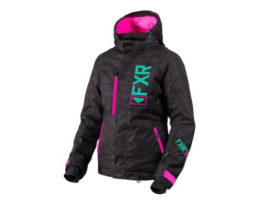 Куртка FXR Fresh с утеплителем Black Heather/Mint/Elec Pink 190206-1152