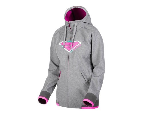 Куртка FXR Iconic Softshell без утеплителя Grey Heather/Elec Pink 191008-0794