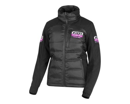 Пуховик FXR Podium с утеплителем Black/Fuchsia 191002-1090