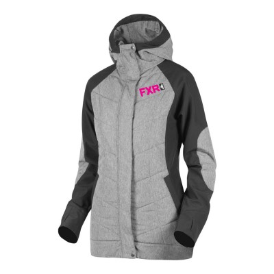 Куртка FXR Alloy с утеплителем Grey Heather/Fuchsia 191009-0790