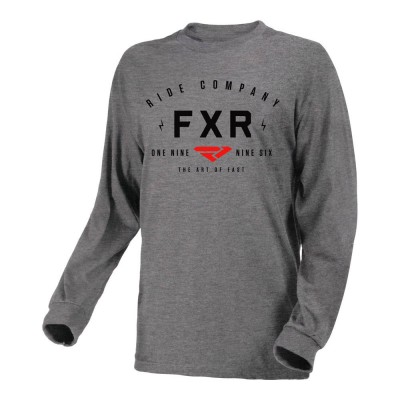 Лонгслив FXR Ride Co. Grey Heather/Red 191312-0720