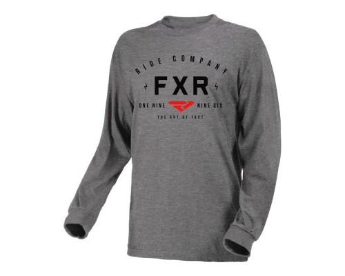 Лонгслив FXR Ride Co. Grey Heather/Red 191312-0720