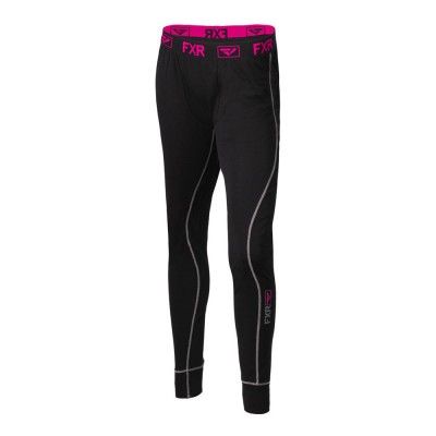 Термоштаны FXR Vapour Merino 20% Black/Fuchsia 191439-1090