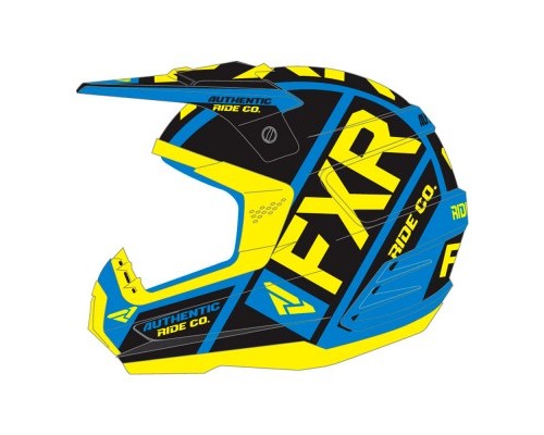 Шлем FXR Torque Evo Blue/Hi Vis/Black 190621-4065