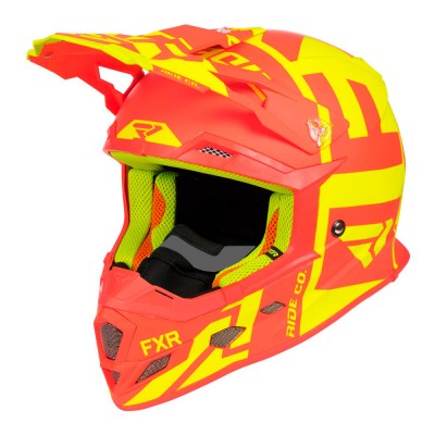 Шлем FXR Clutch Evo Hi Vis/Nuke Red 190631-6523