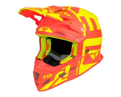 Шлем FXR Clutch Evo Hi Vis/Nuke Red 190631-6523