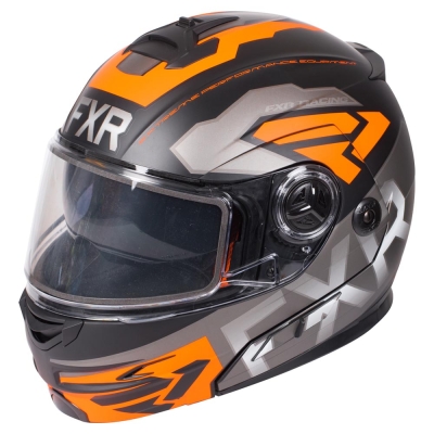 Шлем FXR Fuel Modular Evo Black/Char/Orange 190624-1030