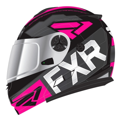 Шлем FXR Fuel Modular Evo Black/Char/Fuchsia 190624-1090